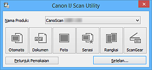 Canon : Petunjuk CanoScan : CanoScan LiDE 120 : Memulai IJ Scan Utility